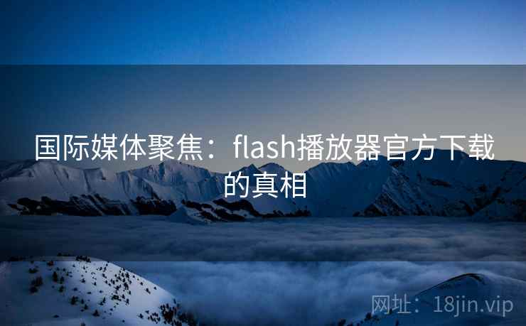 国际媒体聚焦：flash播放器官方下载的真相  第2张